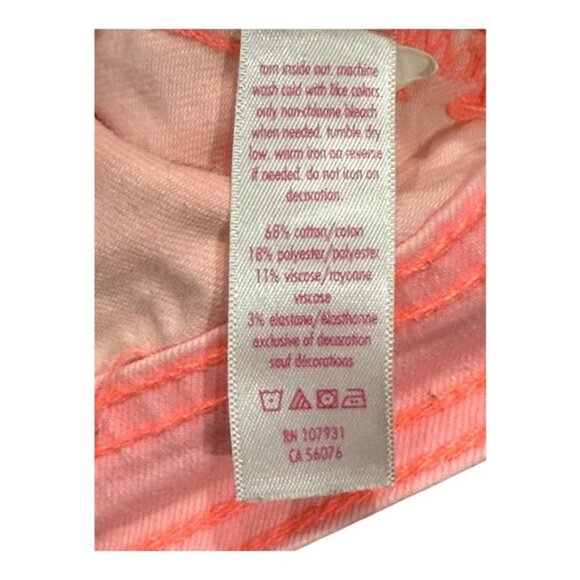 Justice Jacket Girls Size 10 Pink Denim Lace Floral Detail Long Sleeve Button Up - Picture 6 of 7